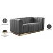 Meridian Furniture Marlon Gray Velvet Loveseat