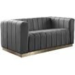 Meridian Furniture Marlon Gray Velvet Loveseat