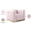 Meridian Furniture Marlon Pink Velvet Chair