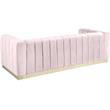 Meridian Furniture Marlon Pink Velvet Sofa