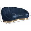 Meridian Furniture Shelly Navy Velvet Chaise