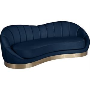 Meridian Furniture Shelly Navy Velvet Sofa