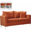 Meridian Furniture Naomi Cognac Velvet Loveseat