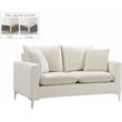 Meridian Furniture Naomi Cream Velvet Loveseat