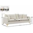 Meridian Furniture Naomi Cream Velvet Sofa