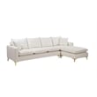 Meridian Furniture Naomi Cream Velvet 2pc. Reversible Sectional