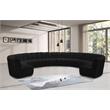 Meridian Furniture Infinity Black Velvet 10pc. Modular Sectional