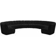 Meridian Furniture Infinity Black Velvet 10pc. Modular Sectional
