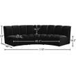Meridian Furniture Infinity Black Velvet 3pc. Modular Sectional