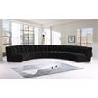 Meridian Furniture Infinity Black Velvet 6pc. Modular Sectional