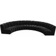 Meridian Furniture Infinity Black Velvet 6pc. Modular Sectional