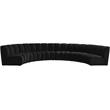Meridian Furniture Infinity Black Velvet 6pc. Modular Sectional
