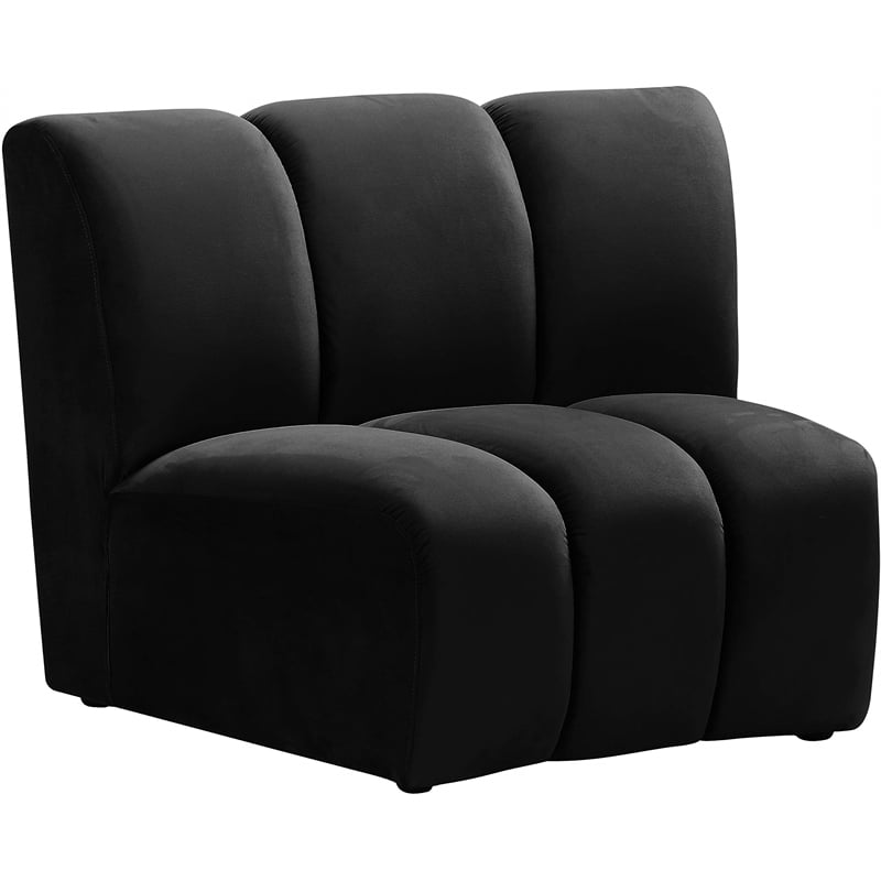 Meridian Furniture Infinity Black Velvet Modular Chair