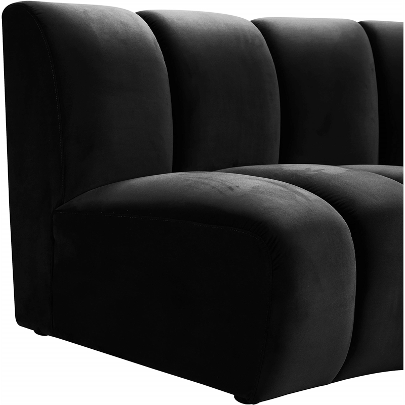 Meridian Furniture Infinity Black Velvet Modular Chair