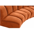 Meridian Furniture Infinity Cognac Velvet 3pc. Modular Sectional