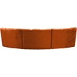Meridian Furniture Infinity Cognac Velvet 3pc. Modular Sectional