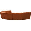 Meridian Furniture Infinity Cognac Velvet 7pc. Modular Sectional