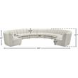 Meridian Furniture Infinity Cream Velvet 10pc. Modular Sectional