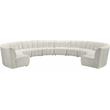 Meridian Furniture Infinity Cream Velvet 10pc. Modular Sectional