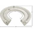 Meridian Furniture Infinity Cream Velvet 11pc. Modular Sectional
