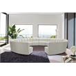 Meridian Furniture Infinity Cream Velvet 12pc. Modular Sectional