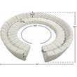 Meridian Furniture Infinity Cream Velvet 12pc. Modular Sectional
