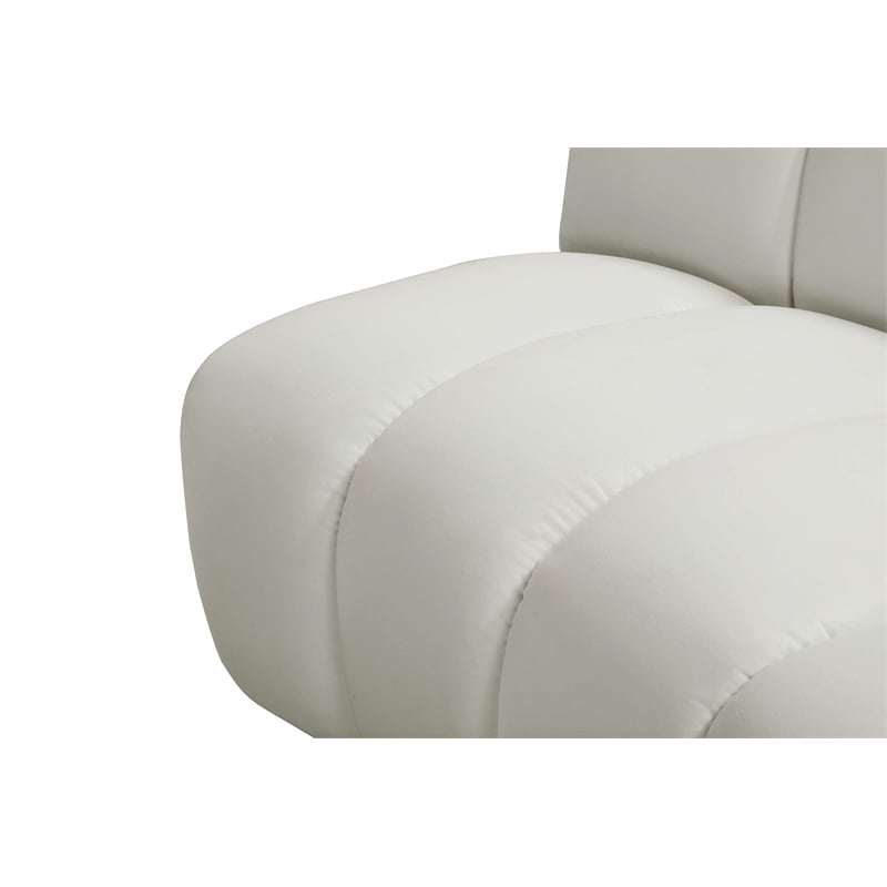 Meridian Furniture Infinity Cream Velvet 2pc. Modular Sectional