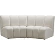 Meridian Furniture Infinity Cream Velvet 3pc. Modular Sectional