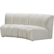 Meridian Furniture Infinity Cream Velvet 3pc. Modular Sectional