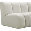 Meridian Furniture Infinity Cream Velvet 3pc. Modular Sectional