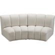 Meridian Furniture Infinity Cream Velvet 3pc. Modular Sectional