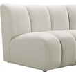 Meridian Furniture Infinity Cream Velvet 4pc. Modular Sectional