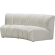 Meridian Furniture Infinity Cream Velvet 4pc. Modular Sectional