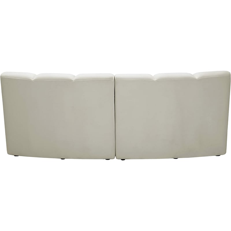 Meridian Furniture Infinity Cream Velvet 5pc. Modular Sectional