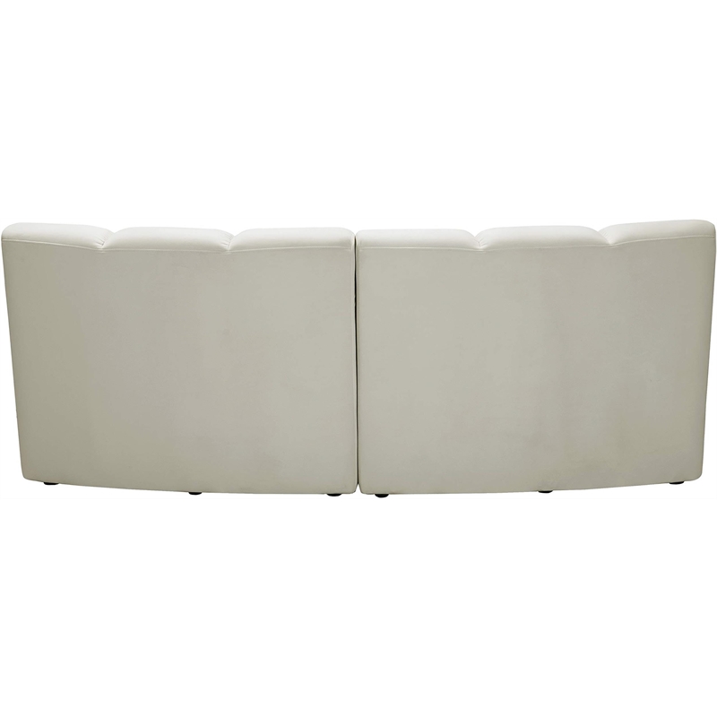 Meridian Furniture Infinity Cream Velvet 5pc. Modular Sectional