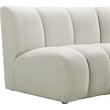 Meridian Furniture Infinity Cream Velvet 6pc. Modular Sectional