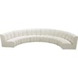 Meridian Furniture Infinity Cream Velvet 6pc. Modular Sectional