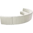 Meridian Furniture Infinity Cream Velvet 6pc. Modular Sectional