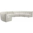 Meridian Furniture Infinity Cream Velvet 7pc. Modular Sectional