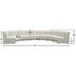 Meridian Furniture Infinity Cream Velvet 7pc. Modular Sectional