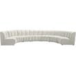 Meridian Furniture Infinity Cream Velvet 7pc. Modular Sectional