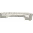 Meridian Furniture Infinity Cream Velvet 8pc. Modular Sectional