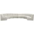 Meridian Furniture Infinity Cream Velvet 8pc. Modular Sectional