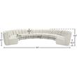 Meridian Furniture Infinity Cream Velvet 9pc. Modular Sectional