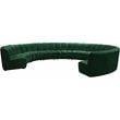 Meridian Furniture Infinity Green Velvet 10pc. Modular Sectional