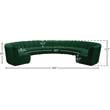 Meridian Furniture Infinity Green Velvet 10pc. Modular Sectional