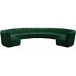 Meridian Furniture Infinity Green Velvet 10pc. Modular Sectional