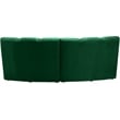 Meridian Furniture Infinity Green Velvet 2pc. Modular Sectional