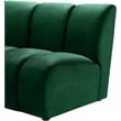 Meridian Furniture Infinity Green Velvet 2pc. Modular Sectional