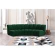 Meridian Furniture Infinity Green Velvet 3pc. Modular Sectional